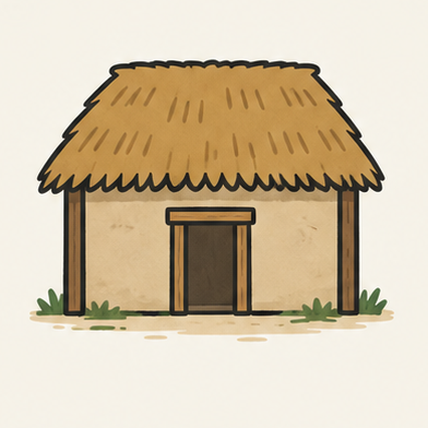 原创教学插图
Original teaching illustration: 房屋；房间
house / room