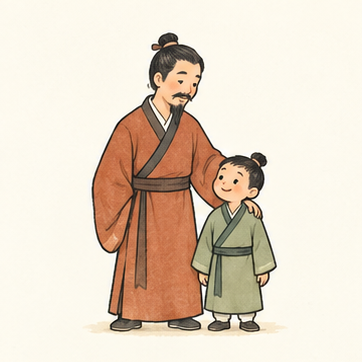 原创教学插图
Original teaching illustration: 父亲
father