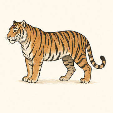 原创教学插图
Original teaching illustration: 老虎
tiger