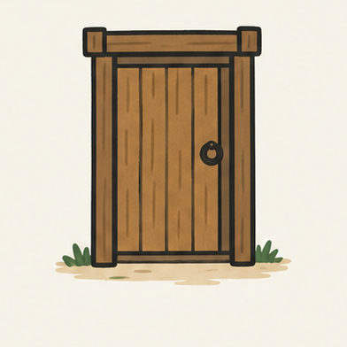 原创教学插图
Original teaching illustration: 住户；门
household / door