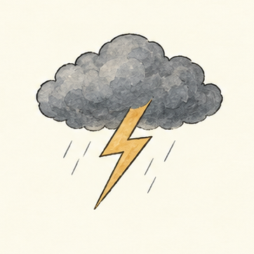 原创教学插图
Original teaching illustration: 雷声
thunder