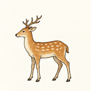 原创教学插图
Original teaching illustration: 鹿
deer