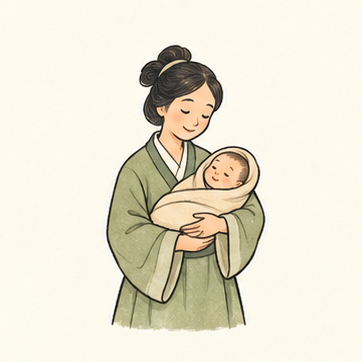 原创教学插图
Original teaching illustration: 母亲
mother