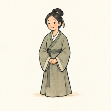 原创教学插图
Original teaching illustration: 女子 · 女性
woman / female