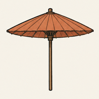 原创教学插图
Original teaching illustration: 伞
umbrella