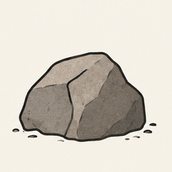 原创教学插图
Original teaching illustration: 石头
rock / stone