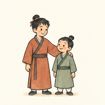 原创教学插图
Original teaching illustration: 哥哥
older brother