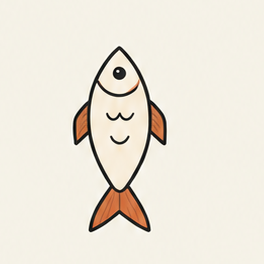 原创教学插图
Original teaching illustration: 鱼
fish