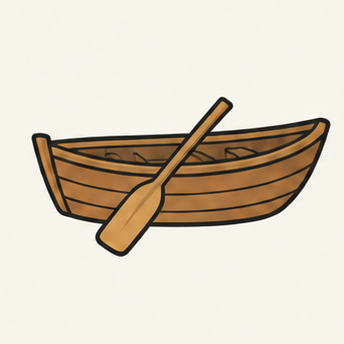 原创教学插图
Original teaching illustration: 舟；船
boat