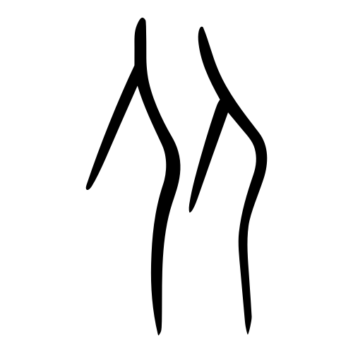 從 — 甲骨文 · 「从」
Oracle bone · 从, 历史字形摹本
historical reproduction